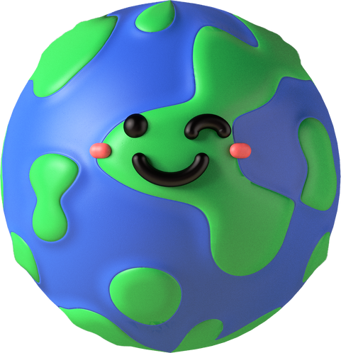 3D Space Characters Earth Planet